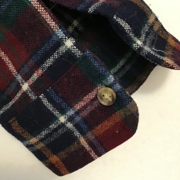 Men's Pendleton Wool Flannel Button Up Plaid Shirt Size M - Picture 9 of 12